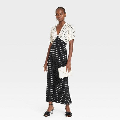 New - A New Day Women's Crepe Flutter Short Sleeve Midi Dress A New DayBullseye Deals