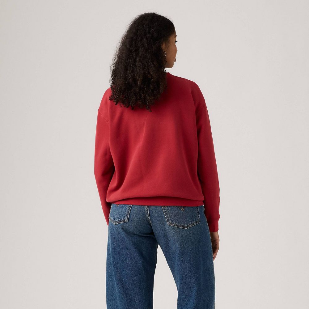 Open Box - Levi's® Women's Graphic Everyday Crew Shirt - Rhinestone Logo True Red XL