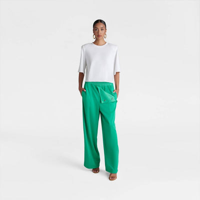 New - KBB by KAHLANA Women's Mid-Rise Straight Leg 'The Convertible Track Pant' - Green M