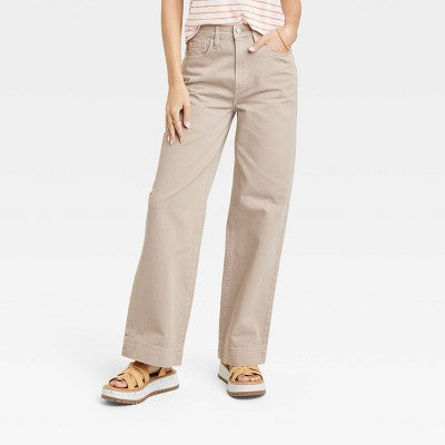 Universal Thread Women's High Waisted Wide Leg Cropped High-Rise Jeans Universal ThreadBullseye Deals
