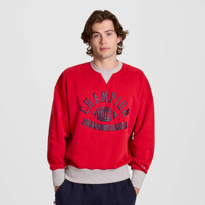 New - Champion Men's Physical Education Colorblocked Sweatshirt - Lava Falls XXL