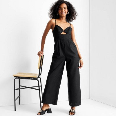 New - Future Collective Jenny K Lopez Strappy Cut-Out Wide Leg Jumpsuit Future Collective w/Jenny K LopezBullseye Deals