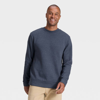 New - Men's Every Wear Fleece Crewneck Sweatshirt - Goodfellow & Co™ Navy Blue XXL