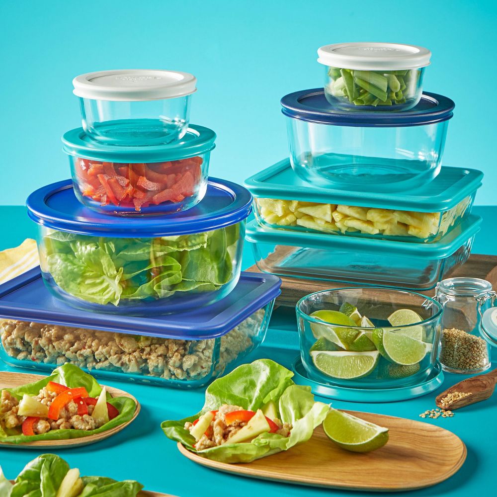 New - Pyrex 18pc Glass Storage Set