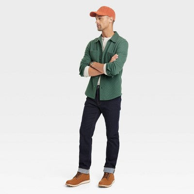 New - Goodfellow & Co Men Fleece Knit Button Down Shirt Jacket Heavyweight Long Sleeve Goodfellow & CoBullseye Deals