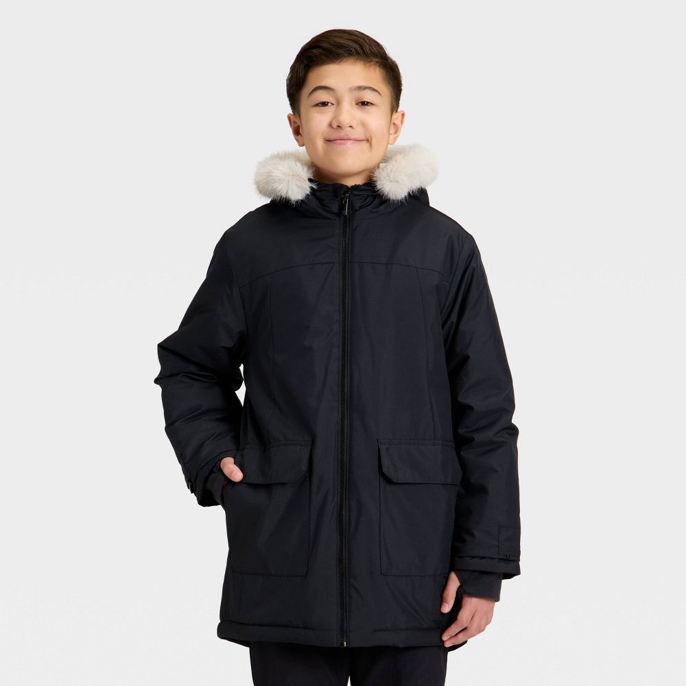 Open Box - Kids' Hooded Parka Jacket - All In Motion™ Black M