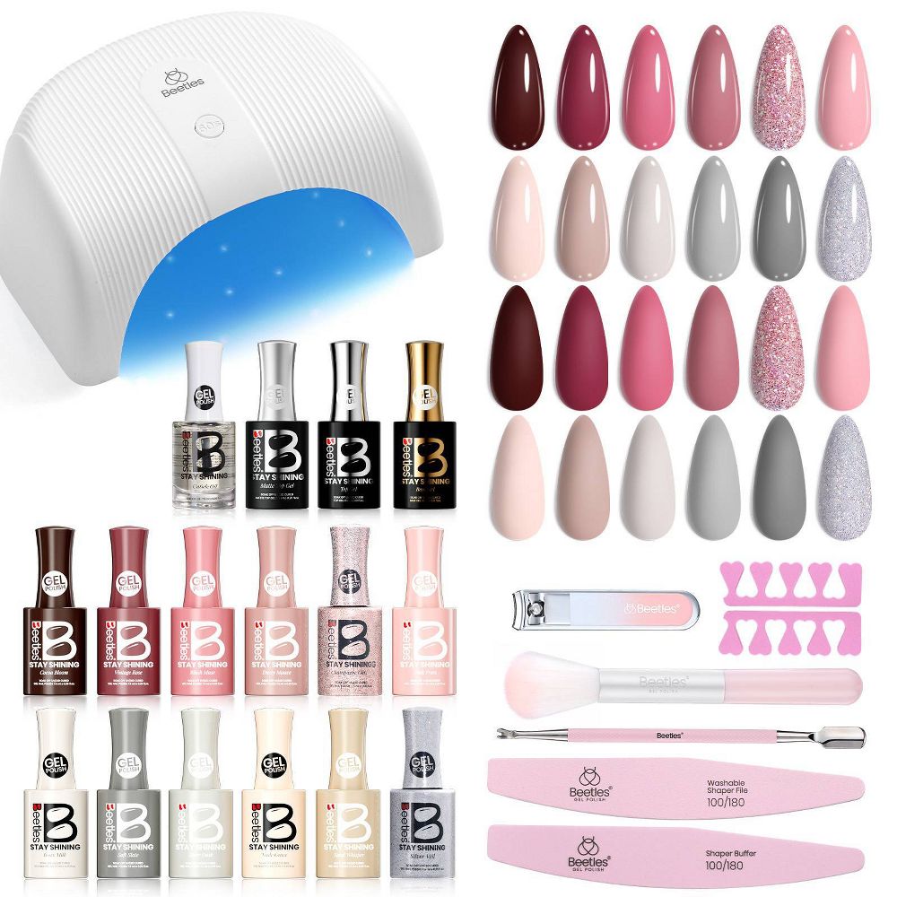 Open Box - Beetles 12 Colors All In One Nail Polish Starter Kit - 12ct