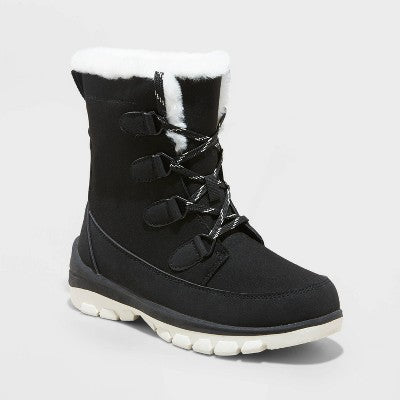 New - Universal Thread Women's Winter Snow Boots Fur High Ankle Waterproof Universal ThreadBullseye Deals