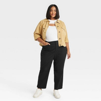 Ava & Viv Womens Plus High Rise Slim Fit Ankle Tapered Pants Midweight Ava & VivBullseye Deals