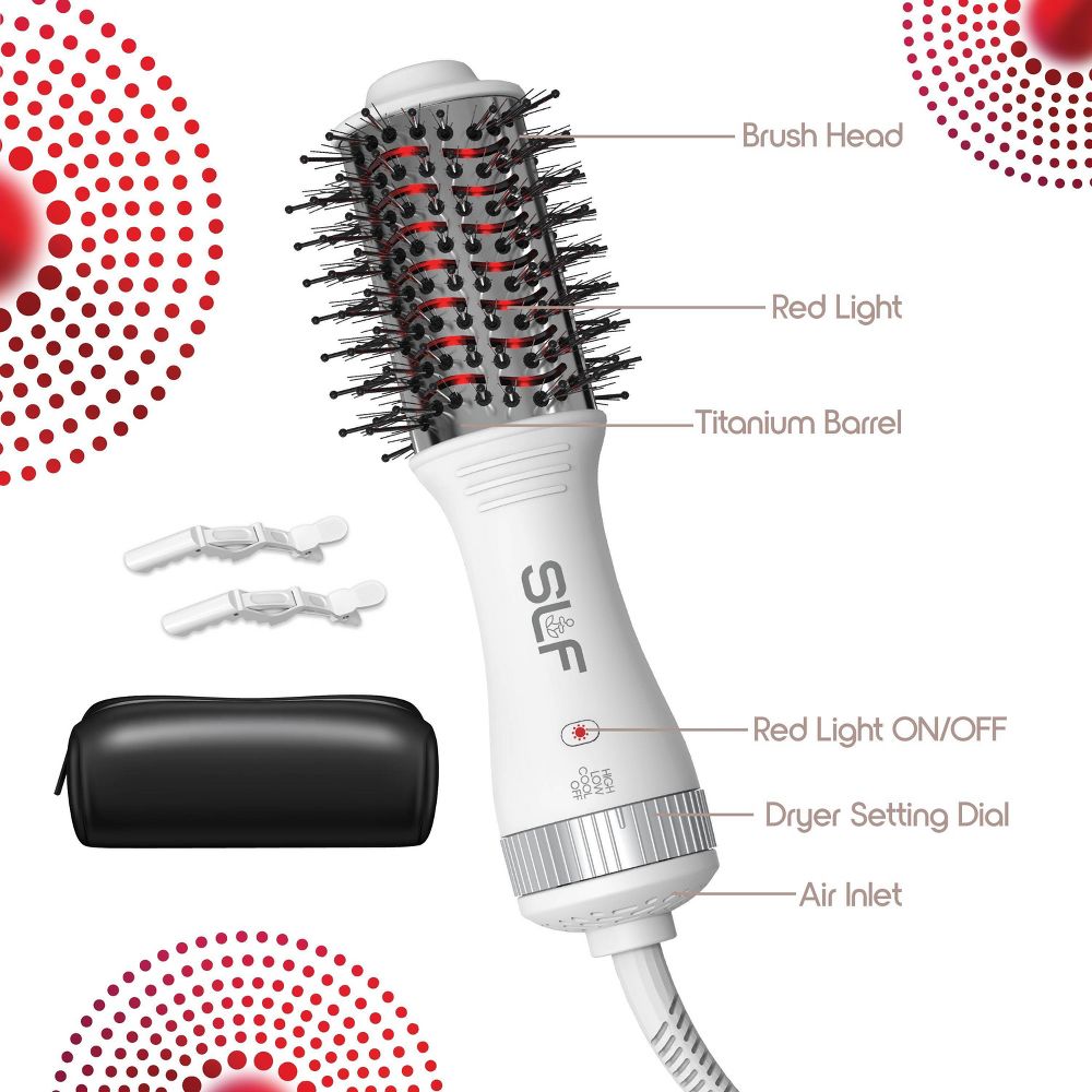 Open Box - SLF Red Light Therapy Travel Dryer Hair Brush