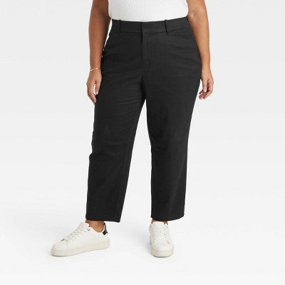 Ava & Viv Womens Plus High Rise Slim Fit Ankle Tapered Pants Midweight Ava & VivBullseye Deals