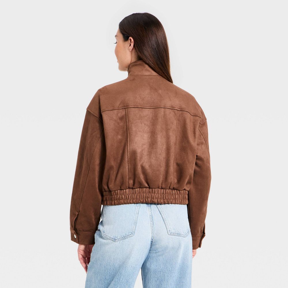 New - Women's Suede Fashion Jacket - Universal Thread™ Rust XS