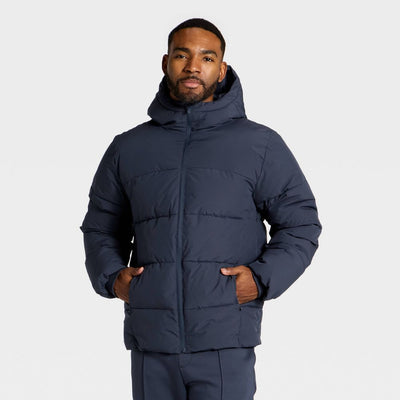 New - Men's Heavy Puffer Jacket - All In Motion™ Dark Blue S