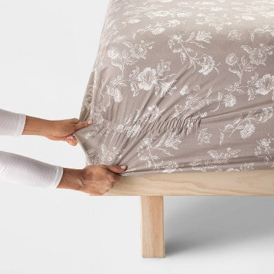 Open Box - Threshold 400 Thread Count Cotton Sateen 4PC Sheet Set Wrinkle-Resistant ThresholdBullseye Deals