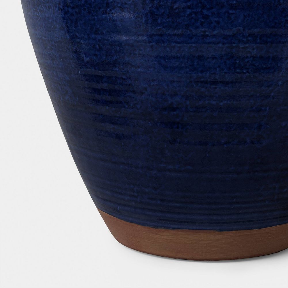 New - XL Tuscan Ceramic Vase Blue - Threshold™