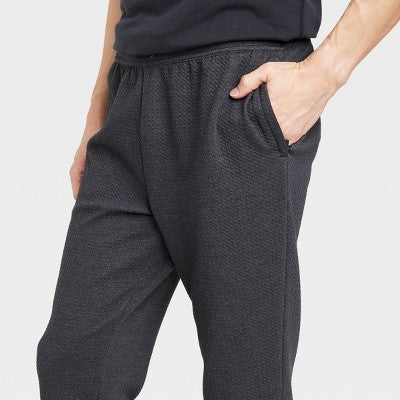 New - All In Motion Men's Textured Fleece Joggers Midweight Workout Sweatpants All in MotionBullseye Deals