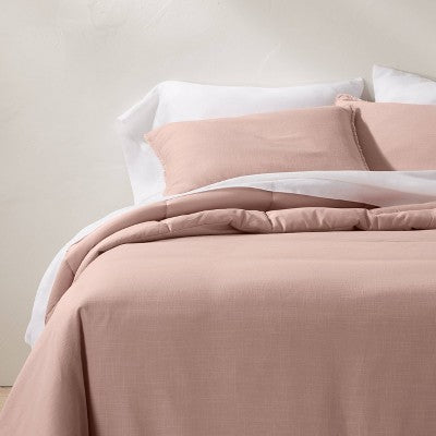 Heavyweight Linen Blend Comforter & Sham Set - Casaluna™ CasalunaBullseye Deals