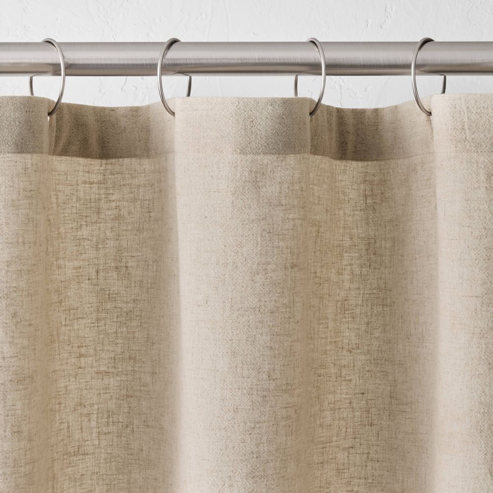 New - 72"x72" Linen Shower Curtain Natural - Casaluna™