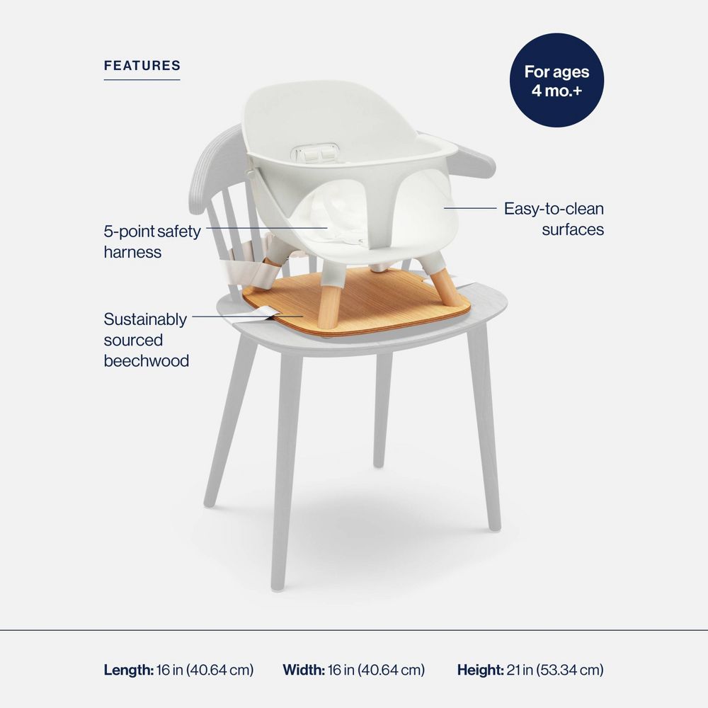New - Lalo Booster Seat - Coconut