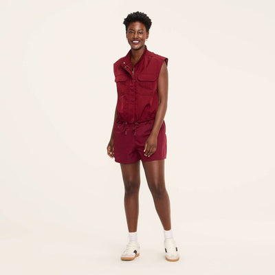 New - Women's High-Rise Woven Tech Cargo Shorts - Woolrich x Target Maroon XS
