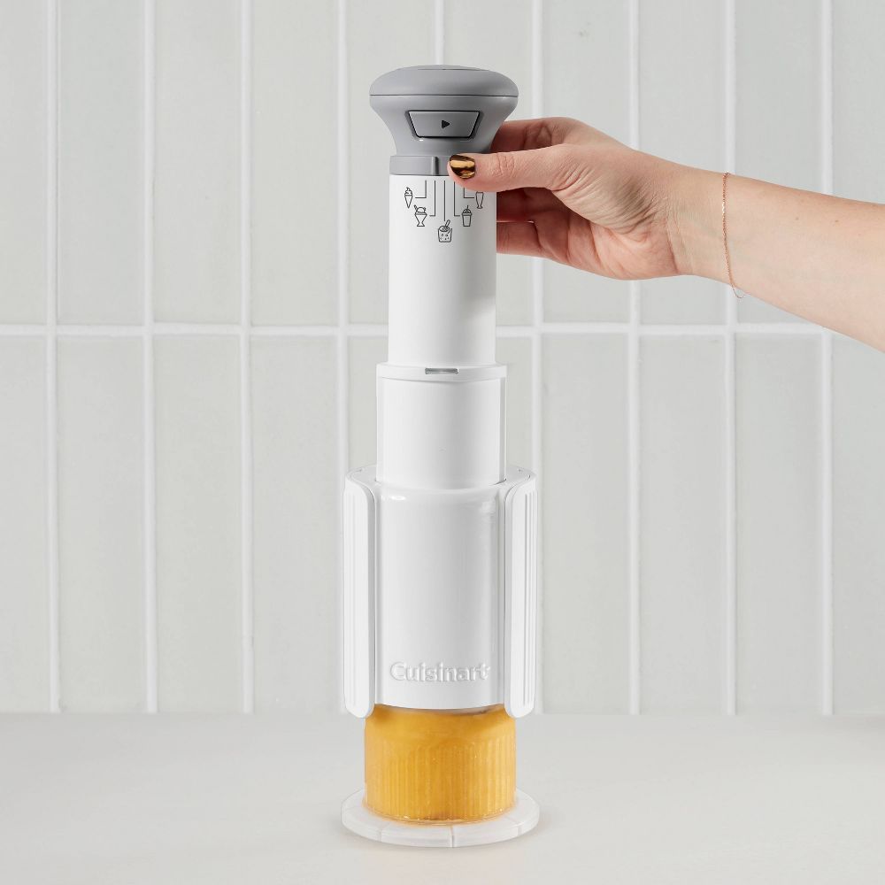 New - Cuisinart FastFreeze 5-in-1 Ice Cream, Sorbet, Milkshakes, Slushies and Mix-In Frozen Dessert Maker, Includes 3 Mixing Cups with Lids ICE-FD10
