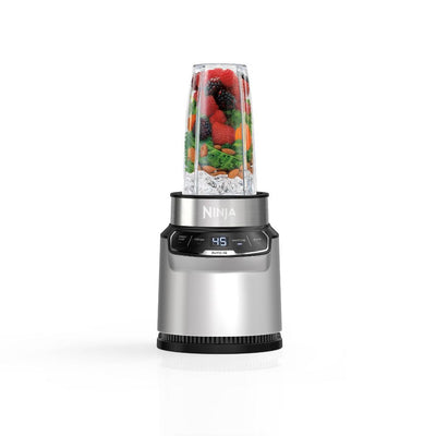New - Ninja Nutri-Blender Pro with Auto-iQ - BN401: 1100W Personal Smoothie Blender, Stainless Steel, 2 Cups, Dishwasher Safe