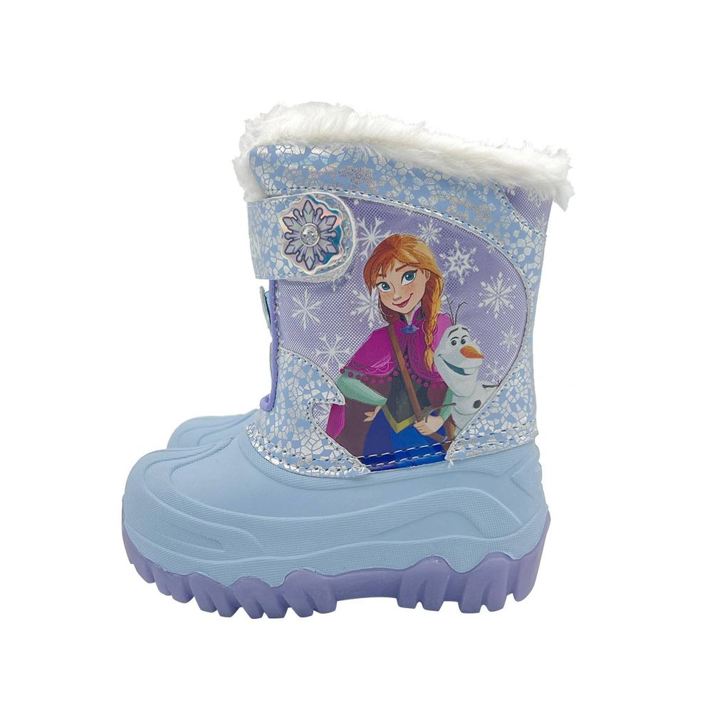 Open Box - Disney Frozen Toddler Lighted Winter Snowboots - Blue 7T
