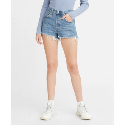 Levi's 501 Original Women's High-Rise Distressed Jean Denim Shorts Levi'sBullseye Deals