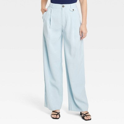 New - A New Day Women's Wide Leg Relaxed High Rise Baggy Wide Leg Trousers A New DayBullseye Deals