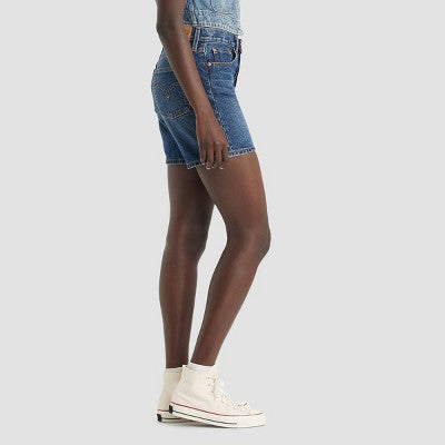 New - Levi's 501 Women's Mid-Thigh High-Rise Jean Denim Shorts Above-Knee, Blue Levi'sBullseye Deals