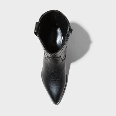 New - Universal Thread Women's Faux Leather Ankle Western Boots Louis Heel Universal ThreadBullseye Deals