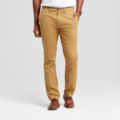 New - Goodfellow & Co Men's Mid Rise Relaxed Leg Athletic Chino Pants Stretch Goodfellow & CoBullseye Deals
