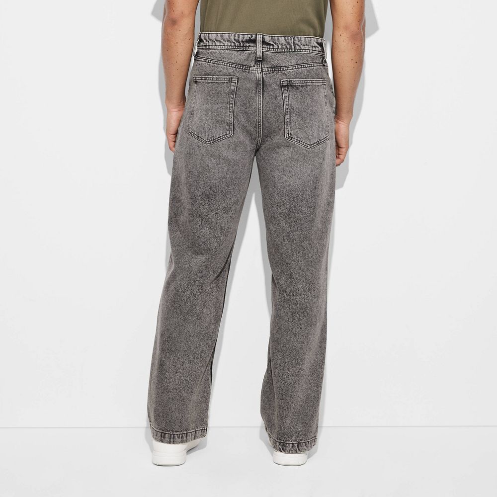 New - Men's Baggy Fit Jeans - Original Use™ Black Wash 33x30: Mid Rise, Straight Leg, Denim, Machine Wash, Tumble Dry