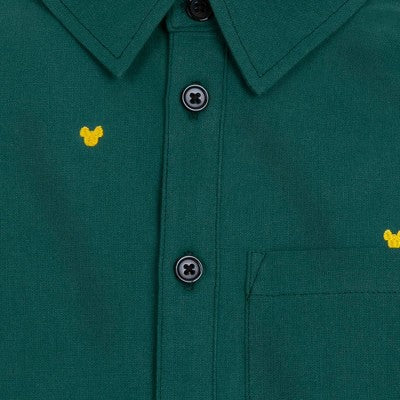 New - Mickey Mouse Kids Button Up Chambray Shirt Basic Embroidered Disney Licensed Mickey MouseBullseye Deals