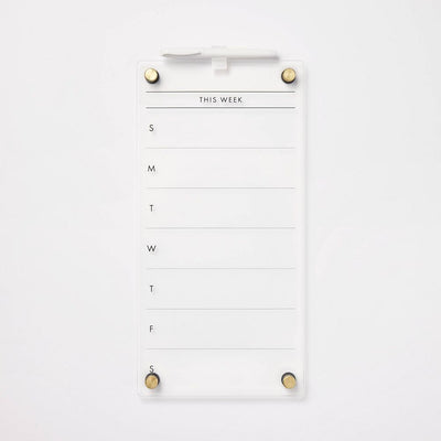 New - 8"x16" This Week Acrylic Dry Erase Calendar - Threshold™