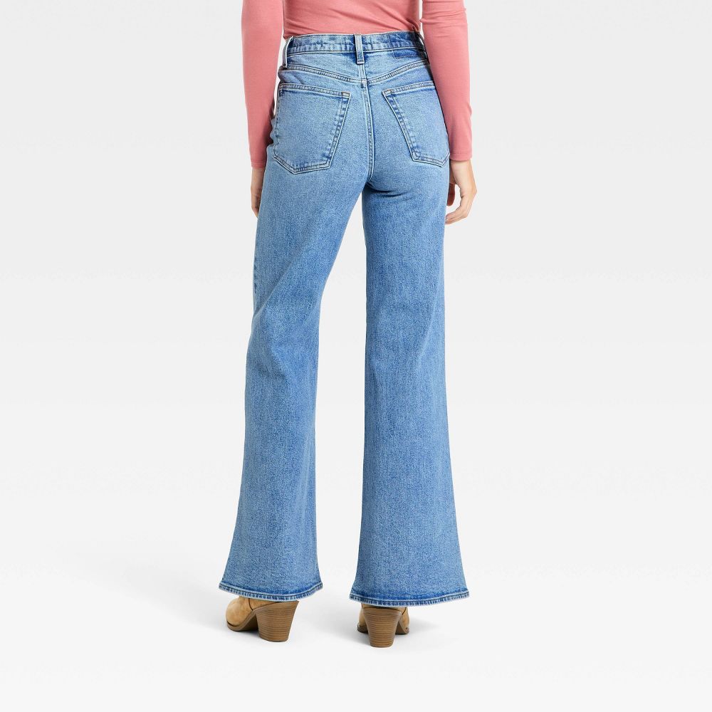 New - Women's Highest-Rise 70's Flare Jeans - Universal Thread™ Light Wash 8