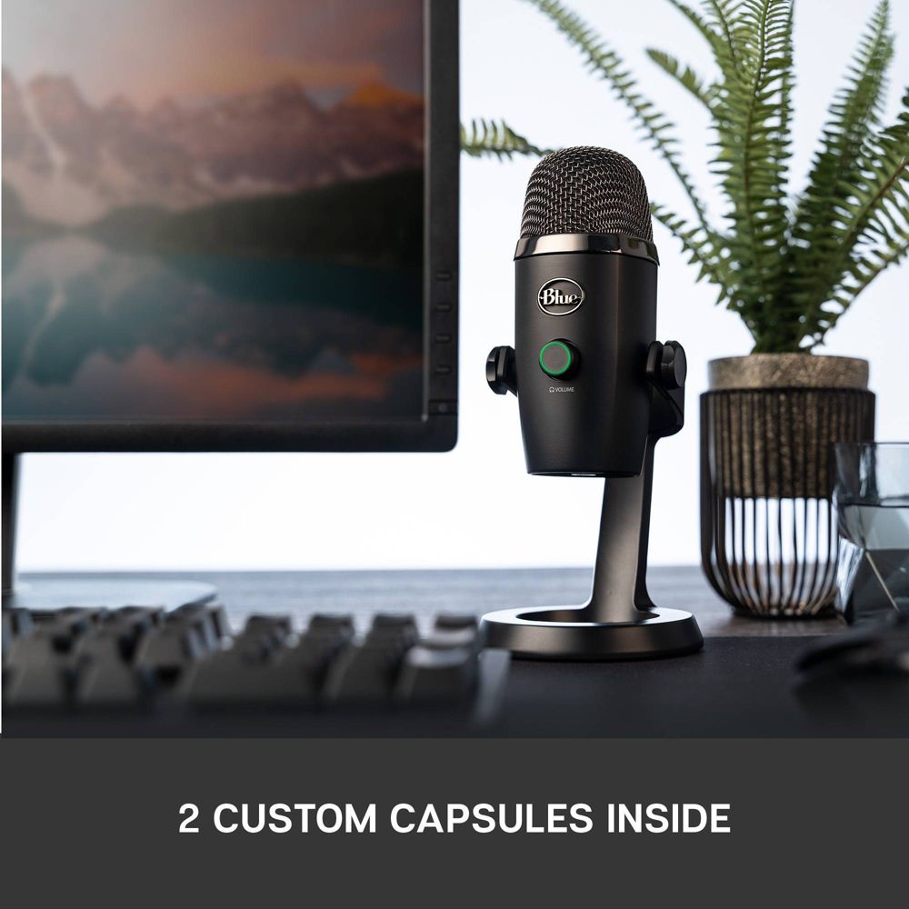 Certified Refurbished - Blue Yeti Nano Premium USB Microphone - Black Blue MicrophonesBullseye Deals