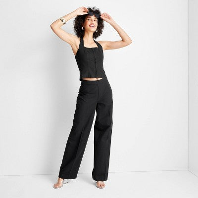 New - Future Collective with Jenee Naylor Women's Regular Fit Full Straight Leg Pants Future Collective with Jenee NaylorBullseye Deals