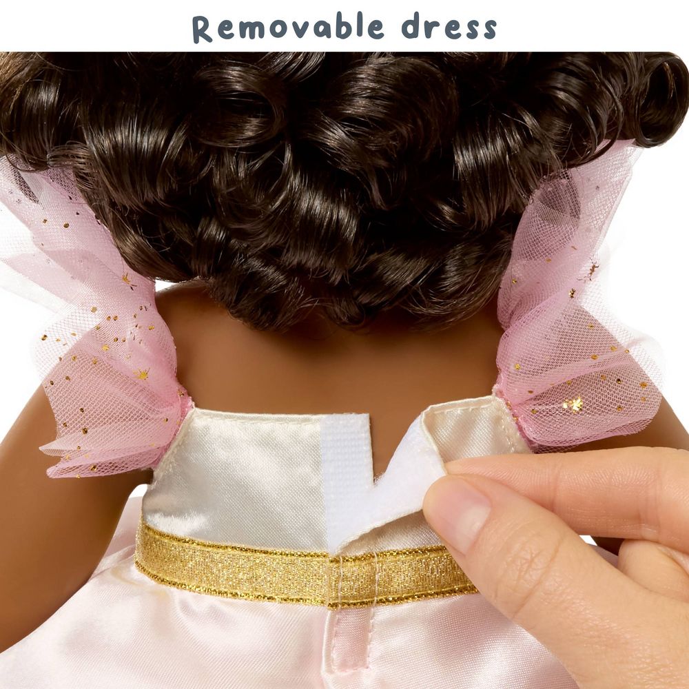 New - BABY Born Princess Baby Doll Harper - Black Hair, Dark Brown Eyes: Includes Accessories, Promotes Fine Motor Skills