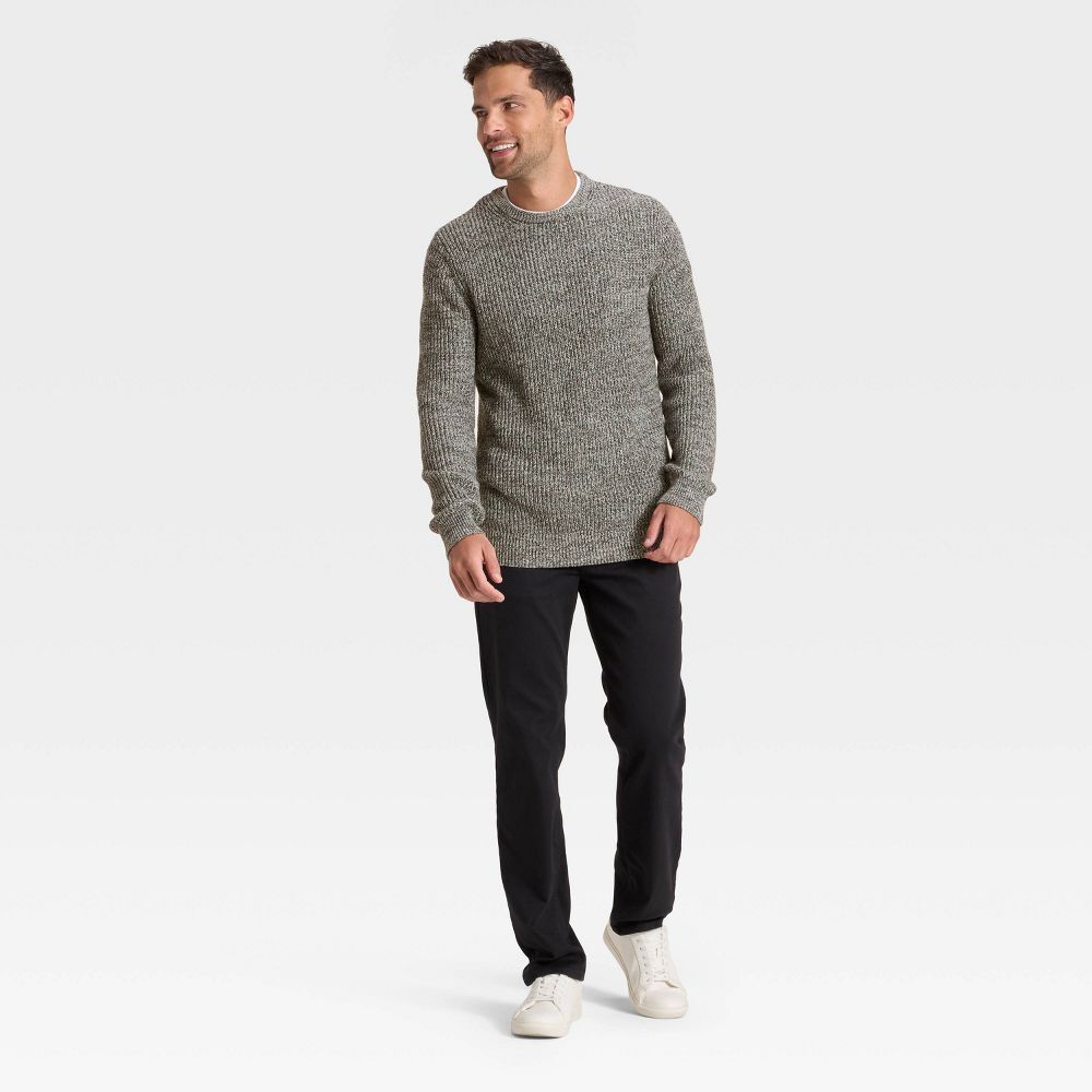Open Box - Men's Marled Crewneck Sweater - Goodfellow & Co™ Black L