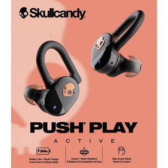 Skullcandy Push Play Active True Wireless Bluetooth Headphones - Black Skullcandy