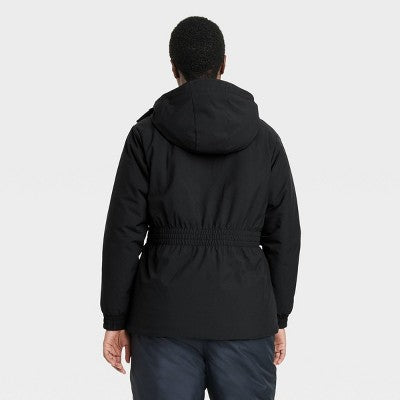 New - All In Motion Women's Zip Winter Hooded Wind-Resistant Snow Sport Jacket All in MotionBullseye Deals