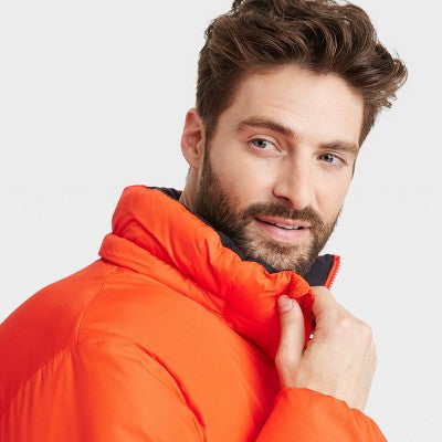 Open Box - All In Motion Men's Winter Hooded Wind-Resistant Heavyweight Puffer Jacket All in MotionBullseye Deals