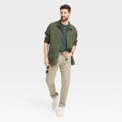 New - Goodfellow & Co Men's Button Up Tailored Work Shirt Jacket Utility Goodfellow & CoBullseye Deals
