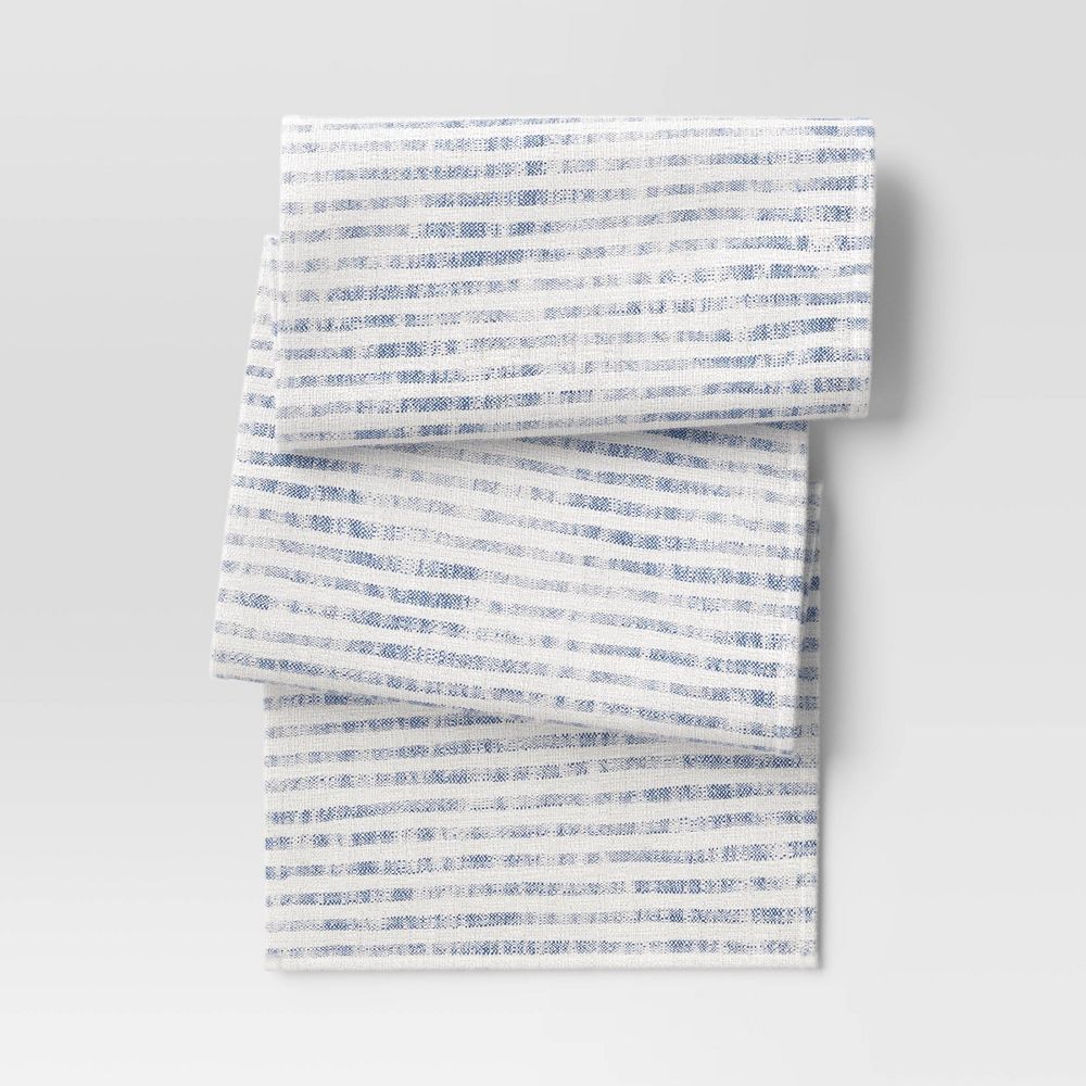 Open Box - 90"x20" Table Runner Blue Striped - Threshold™