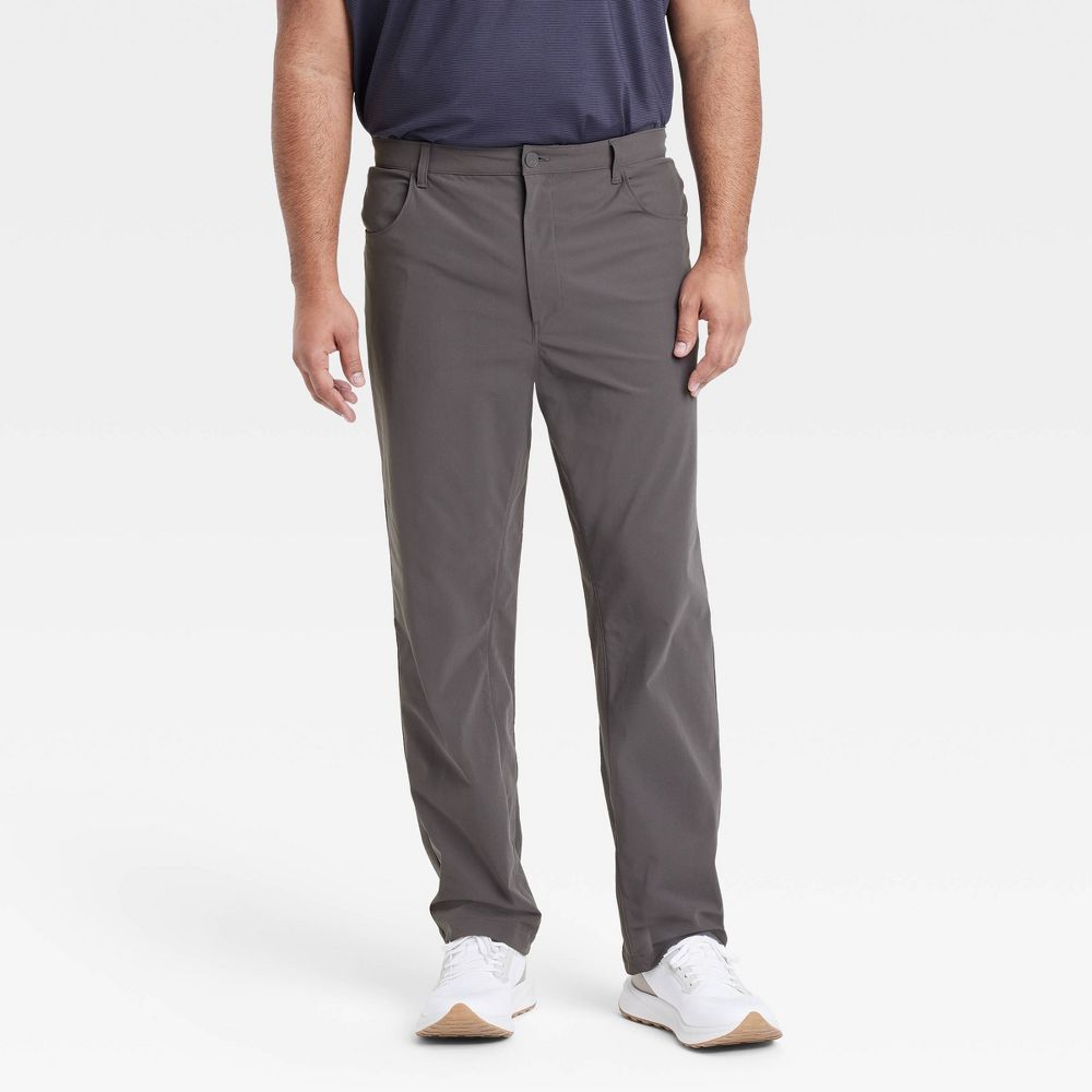 New - Men's 360 Lifestyle BIg 5-Pocket Golf Pant - All In Motion Dark Gray 30x34: Moisture Wicking, Quick Dry, Midweight Knit,