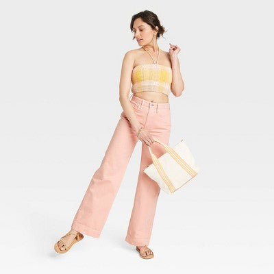 Universal Thread Women's High Waisted Wide Leg Cropped High-Rise Jeans Universal ThreadBullseye Deals