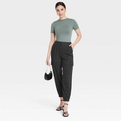 New - A New Day Women's Plus Straight High Rise Ankle Length Jogger Pants Stretch A New DayBullseye Deals