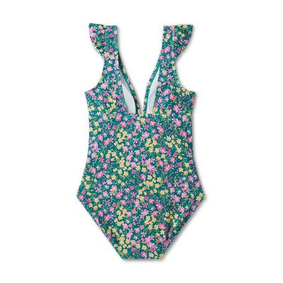 New - Kona Sol Women's Ruched One Piece Swimsuit Full Coverage Swimwear Kona SolBullseye Deals