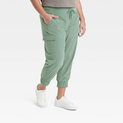New - Women's Active Light Mid-Rise Cargo Joggers - All In Motion All In MotionBullseye Deals